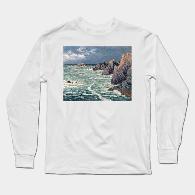 Domois shore (Belle-Ile-en-Mer) Long Sleeve T-Shirt by ramith-concept